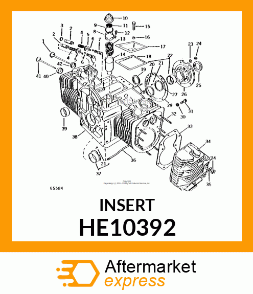 Insert - INSERT, SEAT, VALVE, INTAKE .002 F (Part is Obsolete) HE10392