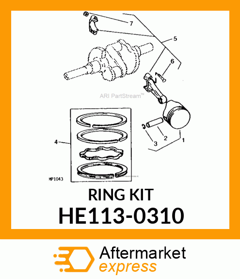 Piston Replacement Kit HE113-0310