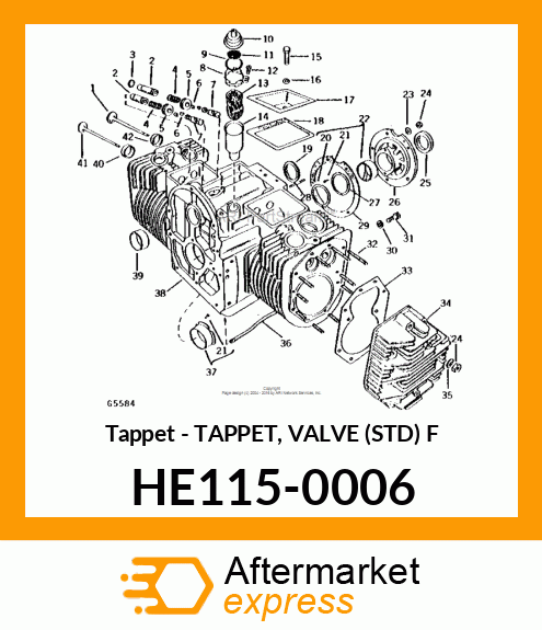 Tappet - TAPPET, VALVE (STD) F HE115-0006