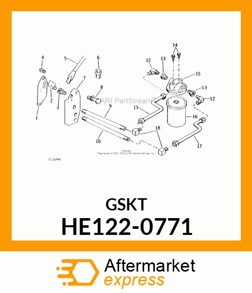 Gasket - GASKET, FILTER ADAPTER HE122-0771