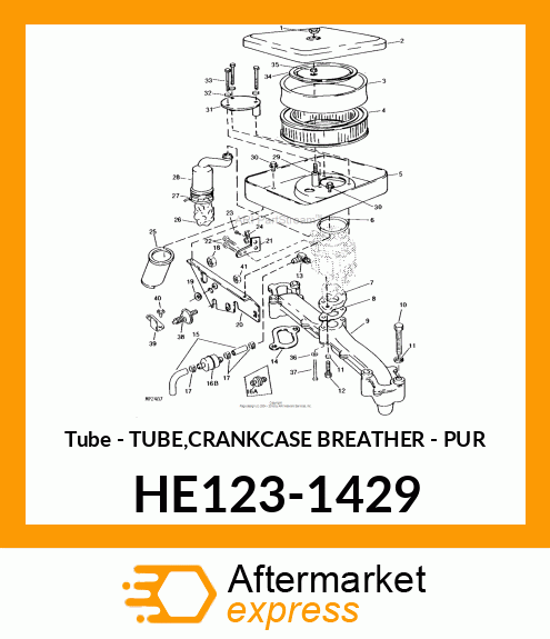 Tube - TUBE,CRANKCASE BREATHER - PUR HE123-1429