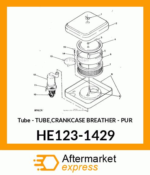 Tube - TUBE,CRANKCASE BREATHER - PUR HE123-1429