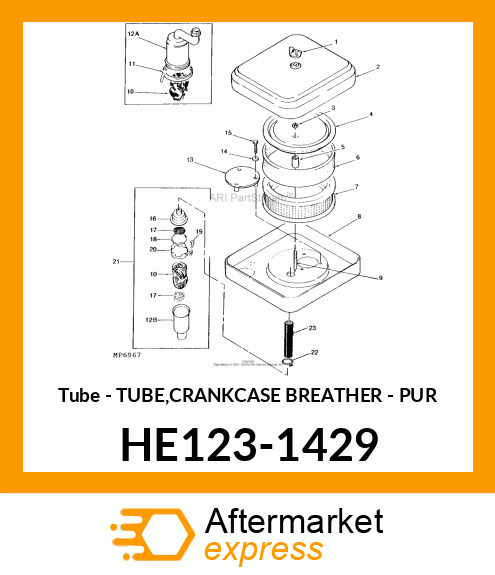 Tube - TUBE,CRANKCASE BREATHER - PUR HE123-1429