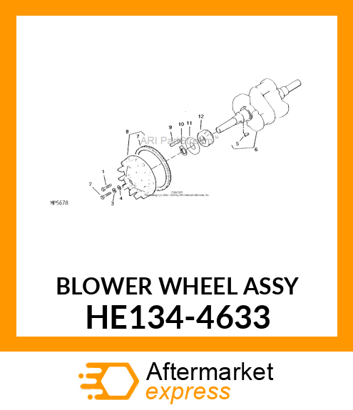 Flywheel - BLOWER WHEEL ASS'Y HE134-4633