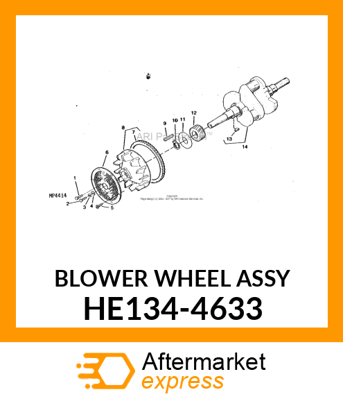 Flywheel - BLOWER WHEEL ASS'Y HE134-4633