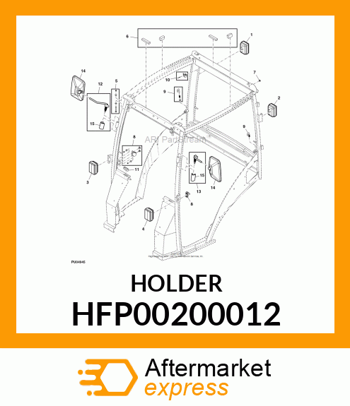 MIRROR HOLDER, L = 160 MM HFP00200012