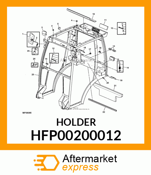 MIRROR HOLDER, L = 160 MM HFP00200012