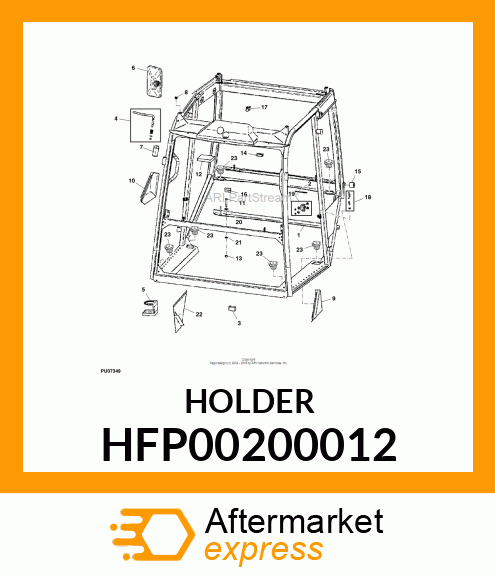 MIRROR HOLDER, L = 160 MM HFP00200012