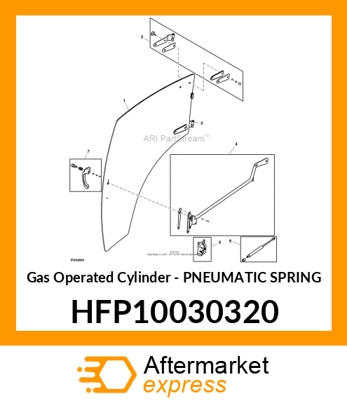 Gas Operated Cylinder - PNEUMATIC SPRING HFP10030320