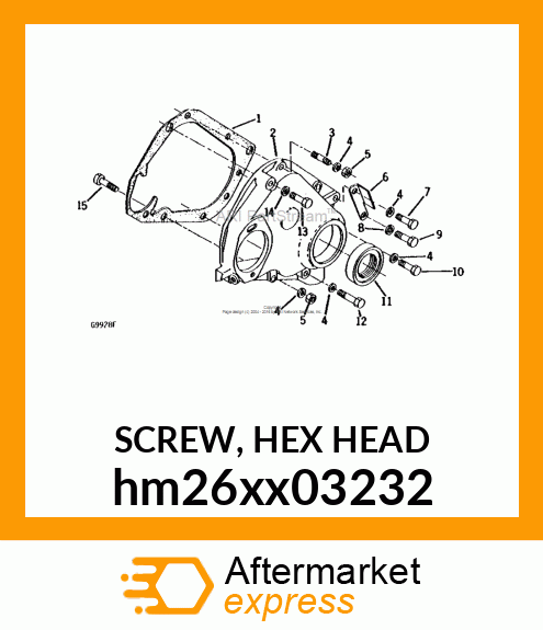 SCREW, HEX HEAD hm26xx03232