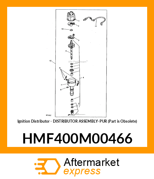 Ignition Distributor - DISTRIBUTOR ASSEMBLY-PUR (Part is Obsolete) HMF400M00466