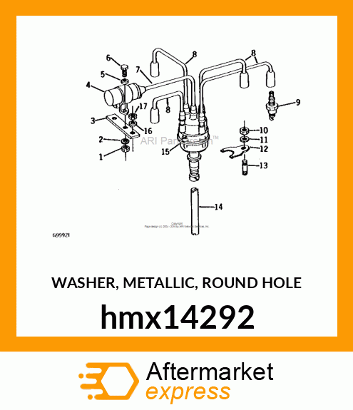 WASHER, METALLIC, ROUND HOLE hmx14292