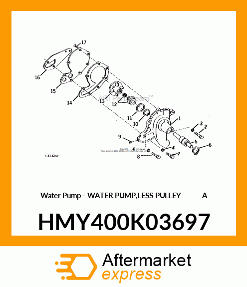 Water Pump - WATER PUMP,LESS PULLEY A HMY400K03697