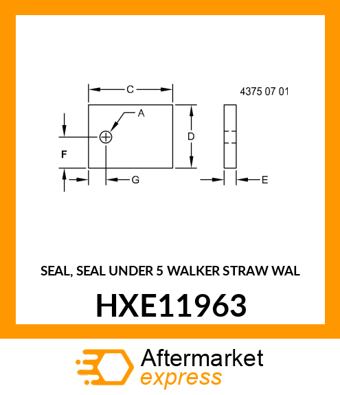 SEAL, SEAL UNDER 5 WALKER STRAW WAL HXE11963