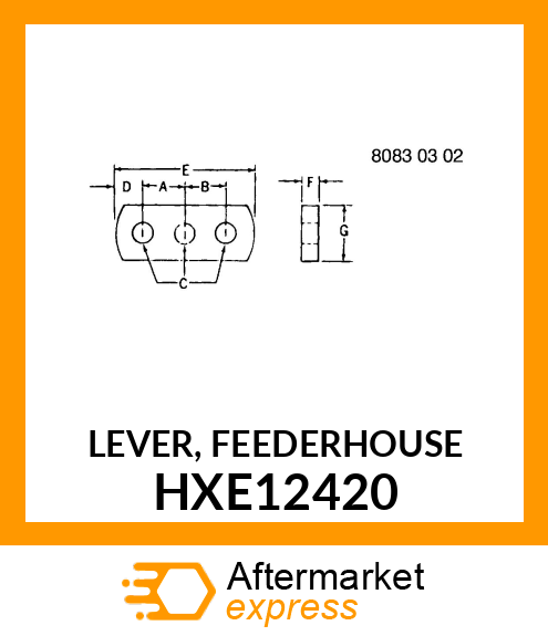 LEVER, FEEDERHOUSE HXE12420