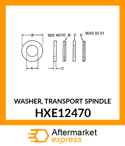 WASHER, TRANSPORT SPINDLE HXE12470