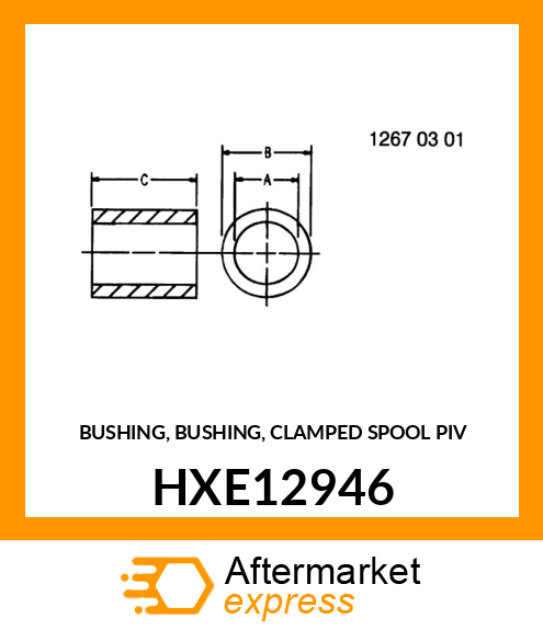 BUSHING, BUSHING, CLAMPED SPOOL PIV HXE12946