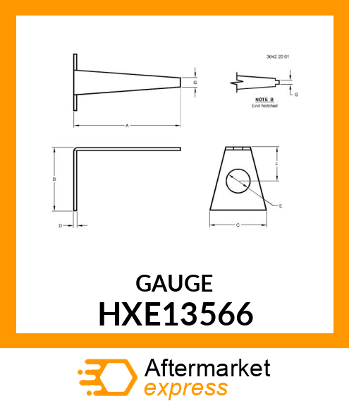 GAUGE, DISCHARGE BEATER TENSIONER HXE13566