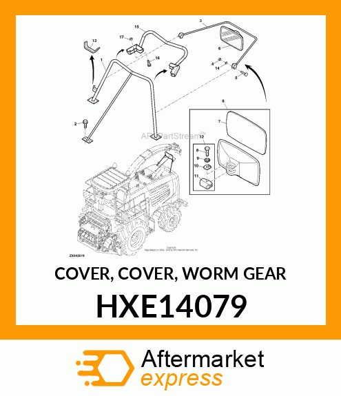 COVER, COVER, WORM GEAR HXE14079