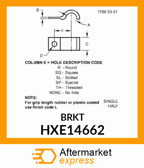 CLIP, KNIFE BANK HXE14662