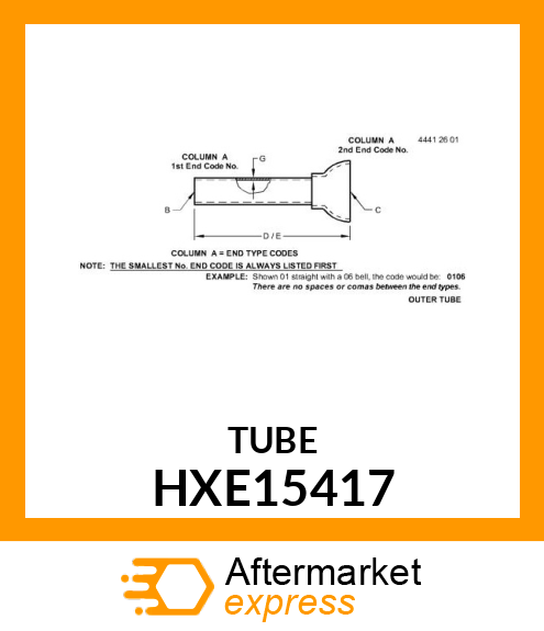 TUBE HXE15417