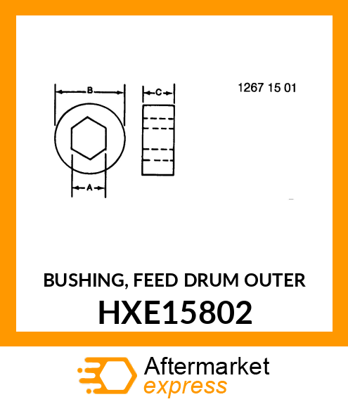 BUSHING, FEED DRUM OUTER HXE15802