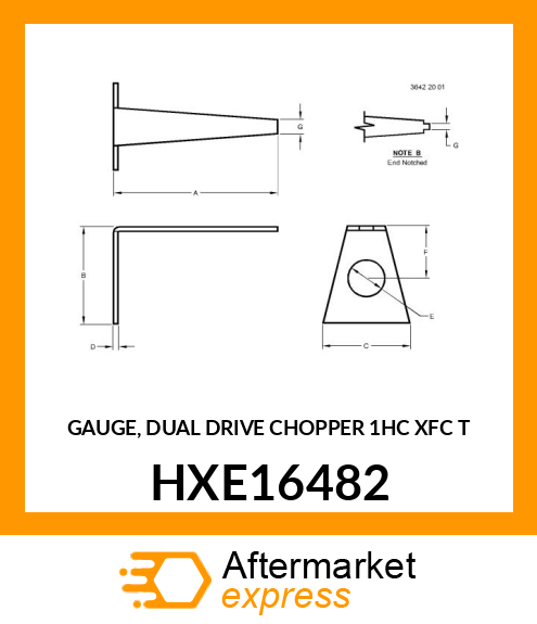 GAUGE, DUAL DRIVE CHOPPER 1HC XFC T HXE16482