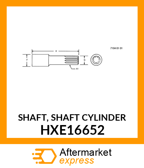 SHAFT, SHAFT CYLINDER HXE16652