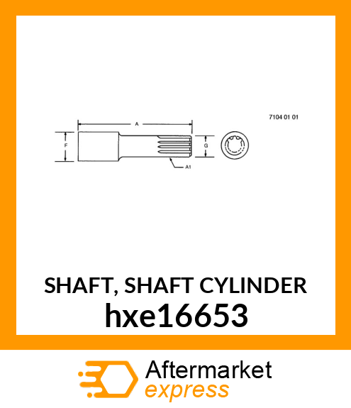 SHAFT, SHAFT CYLINDER hxe16653