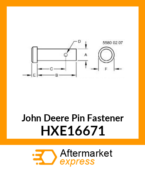 PIN FASTENER, TURNBUCKLE HXE16671