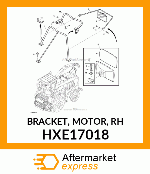 BRACKET, MOTOR, RH HXE17018