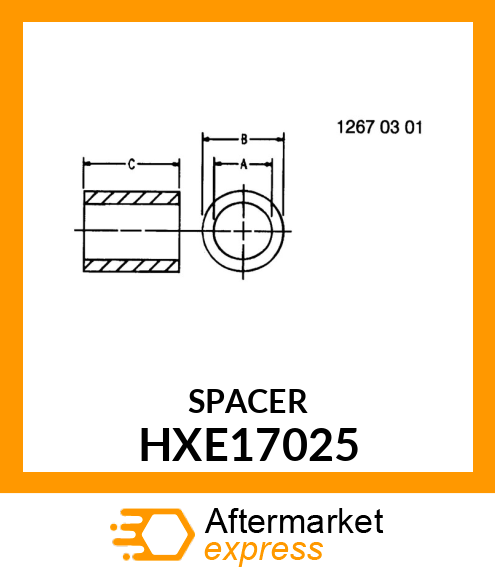 SPACER, SPACER HXE17025