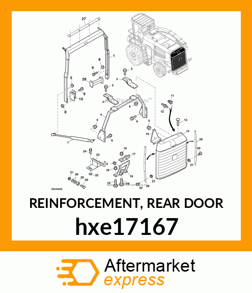 REINFORCEMENT, REAR DOOR hxe17167