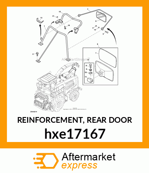 REINFORCEMENT, REAR DOOR hxe17167