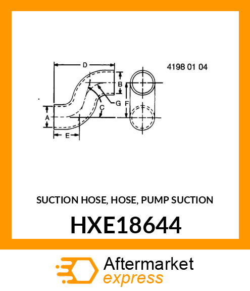 SUCTION HOSE, HOSE, PUMP SUCTION HXE18644