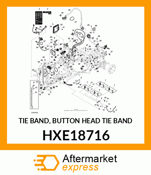 TIE BAND, BUTTON HEAD TIE BAND HXE18716