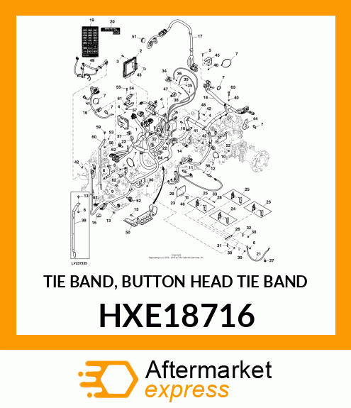 TIE BAND, BUTTON HEAD TIE BAND HXE18716