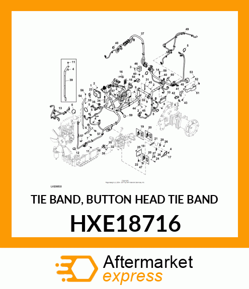 TIE BAND, BUTTON HEAD TIE BAND HXE18716