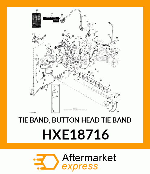 TIE BAND, BUTTON HEAD TIE BAND HXE18716