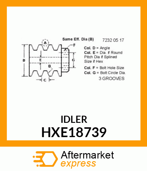 IDLER HXE18739