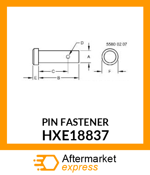 PIN FASTENER, PIN, DRILLED, SAE CLE HXE18837