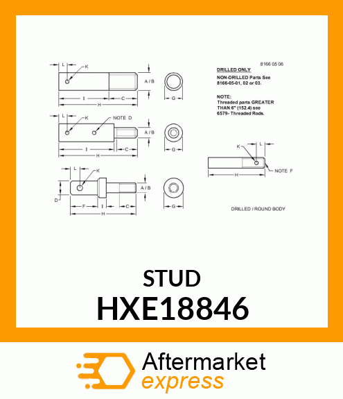 PIN, CYLINDER, FRONT HXE18846