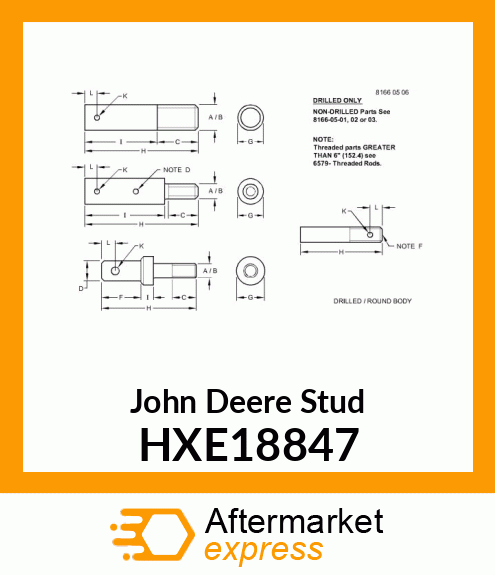 PIN, CYLINDER, FRONT HXE18847