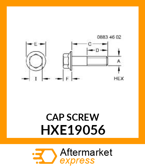 CAP SCREW, FLANGE HEAD, M10 12.9 HXE19056