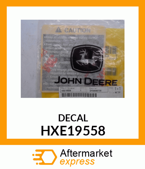 LABEL, (CAUTION) HXE19558