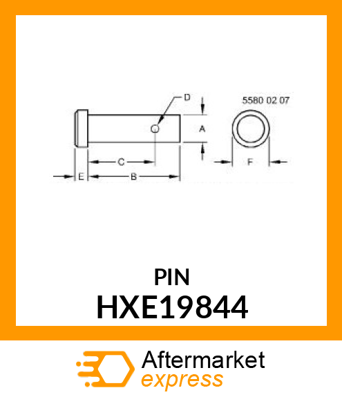 PIN, SPECIAL HEADED HXE19844