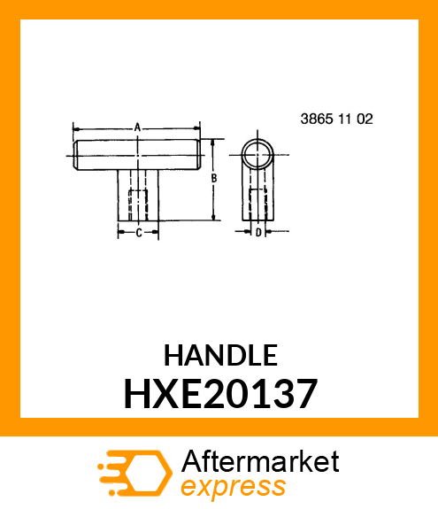 HANDLE, TWO SPEED CHOPPER DRIVE HXE20137