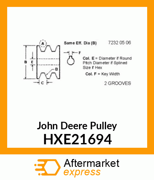 PULLEY, DRIVEN CLN GRAIN ELEV HXE21694