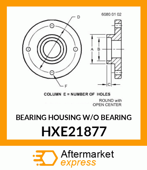 BEARING HOUSING W/O BEARING HXE21877