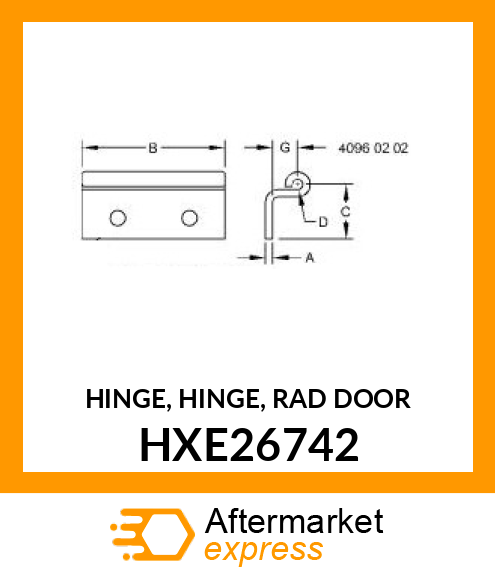 HINGE, HINGE, RAD DOOR HXE26742